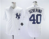 Yankees 40 Luis Severino White Cool Base Replica Player Stitched Baseball Jerseys,baseball caps,new era cap wholesale,wholesale hats